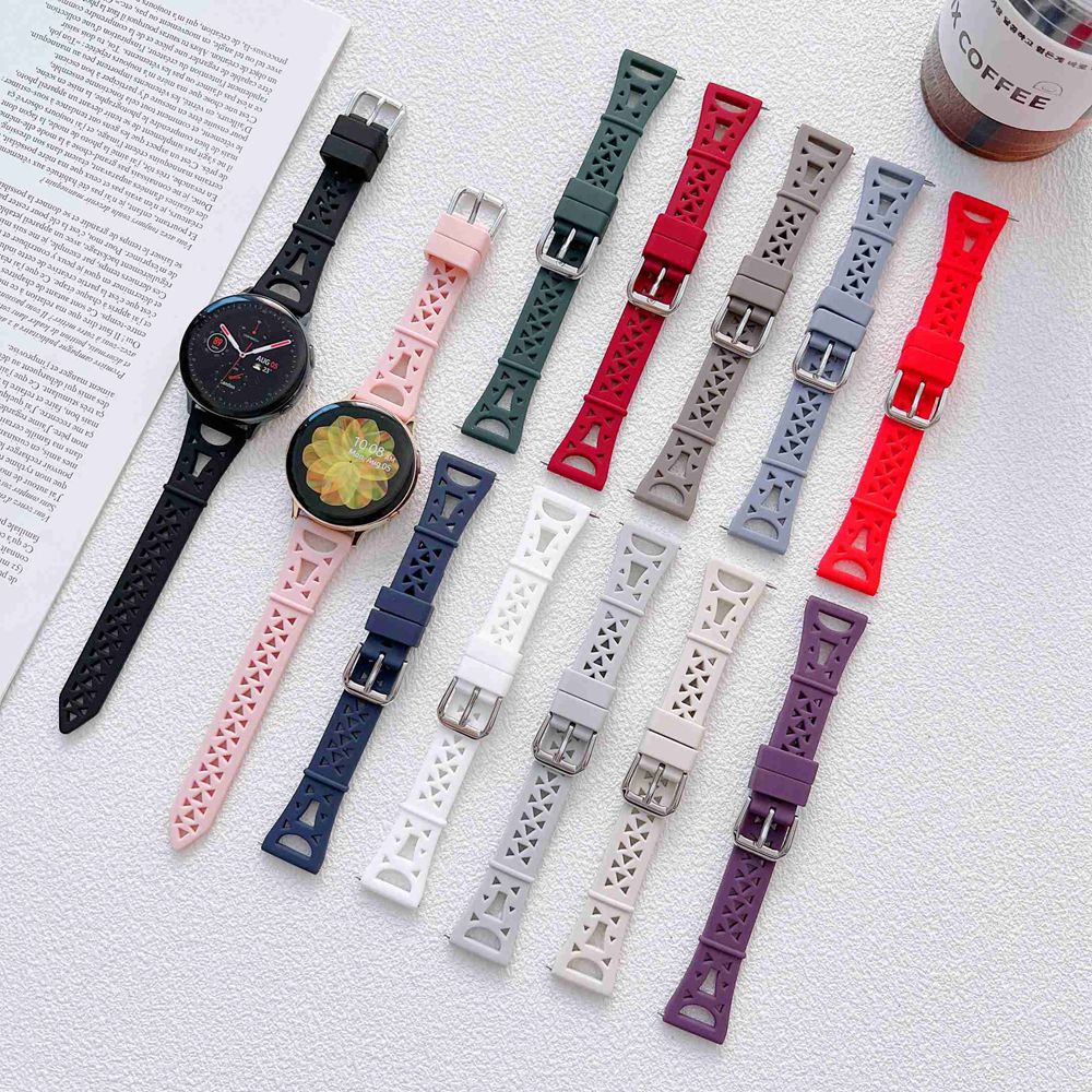 For Samsung Galaxy Watch 5 Pro 45mm Watch4 Classic 42mm 46mm Breathable Silicone 20mm Tower Design Smart Watch Strap Replacement For Samsung Galaxy Watch 5 Pro 45mm Watch4 Classic 42mm 46mm Breathable Silicone 20mm Tower Design Smart Watch Strap Replacement